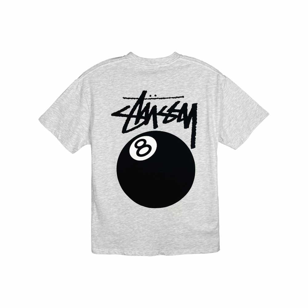 Stussy 8 Ball Tee Ash Heather