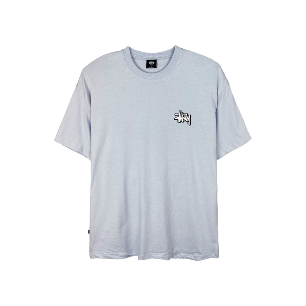 Stussy Graffiti Offset Tee Light Blue