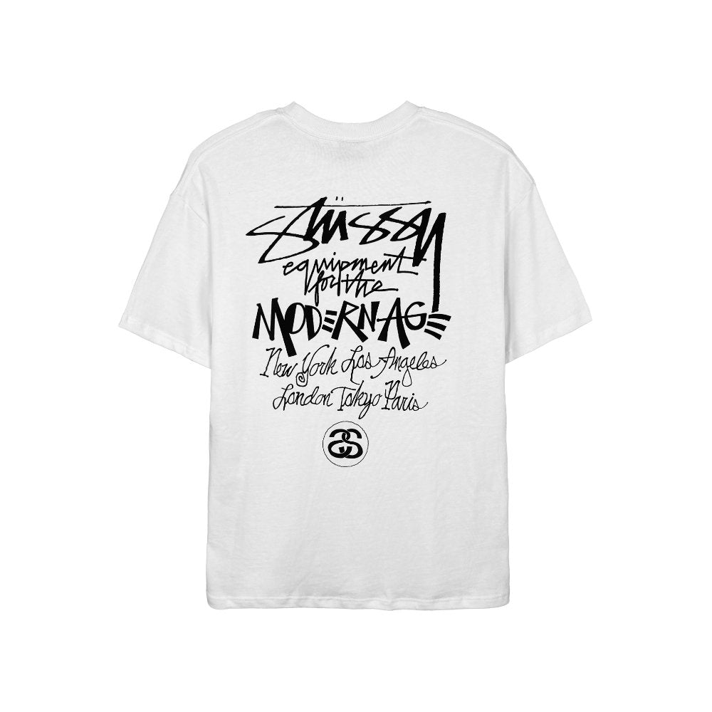 Stussy Modern Age 50-50 SS Tee White
