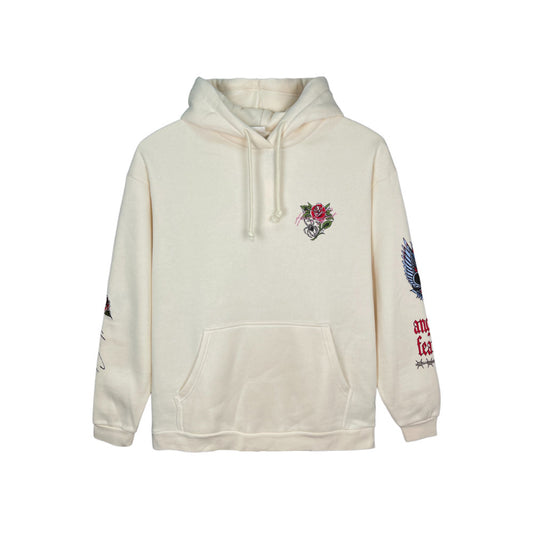 ABSENT Embroidery Hoodie Cream
