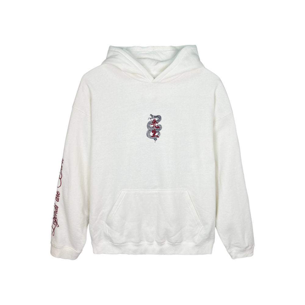 ABSENT Embroidery Hoodie White