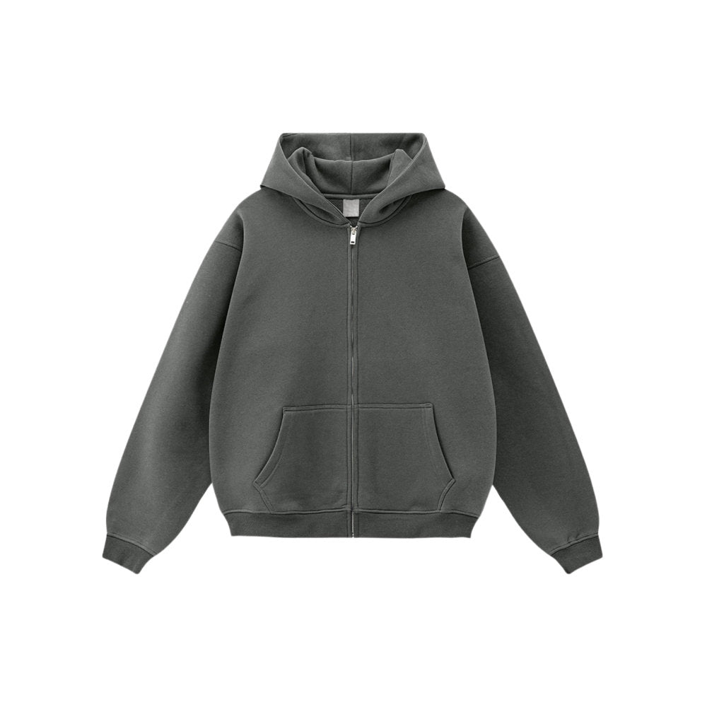 Plain Oversized Jacket Dark Gray