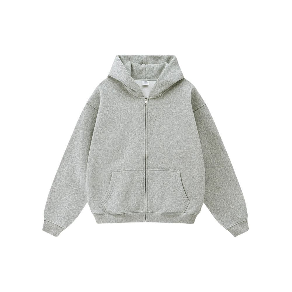 Plain Oversized Jacket Light Gray