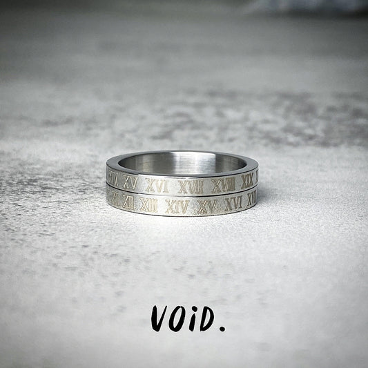 Roman Numerical Spinner Stainless Steel Ring - RING106VD