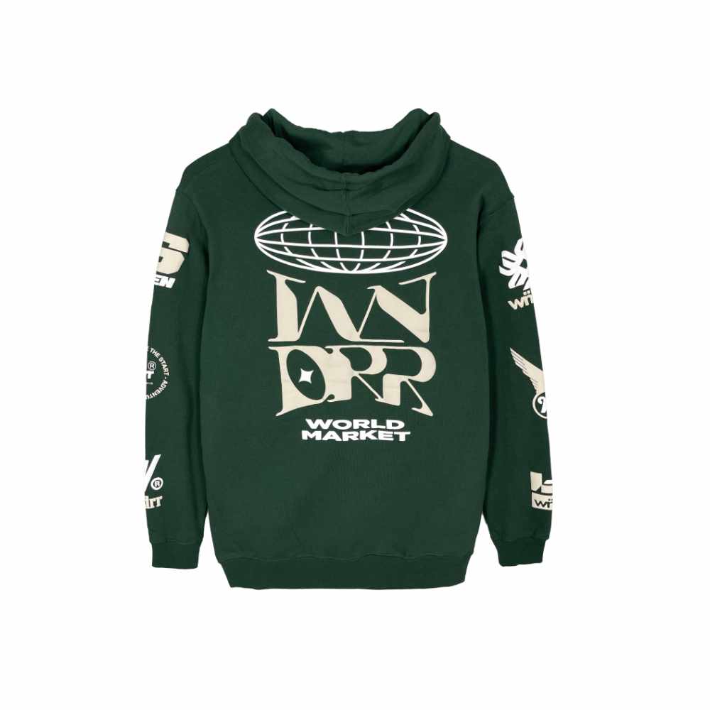 WNDRR Market Hoodie Forest Green