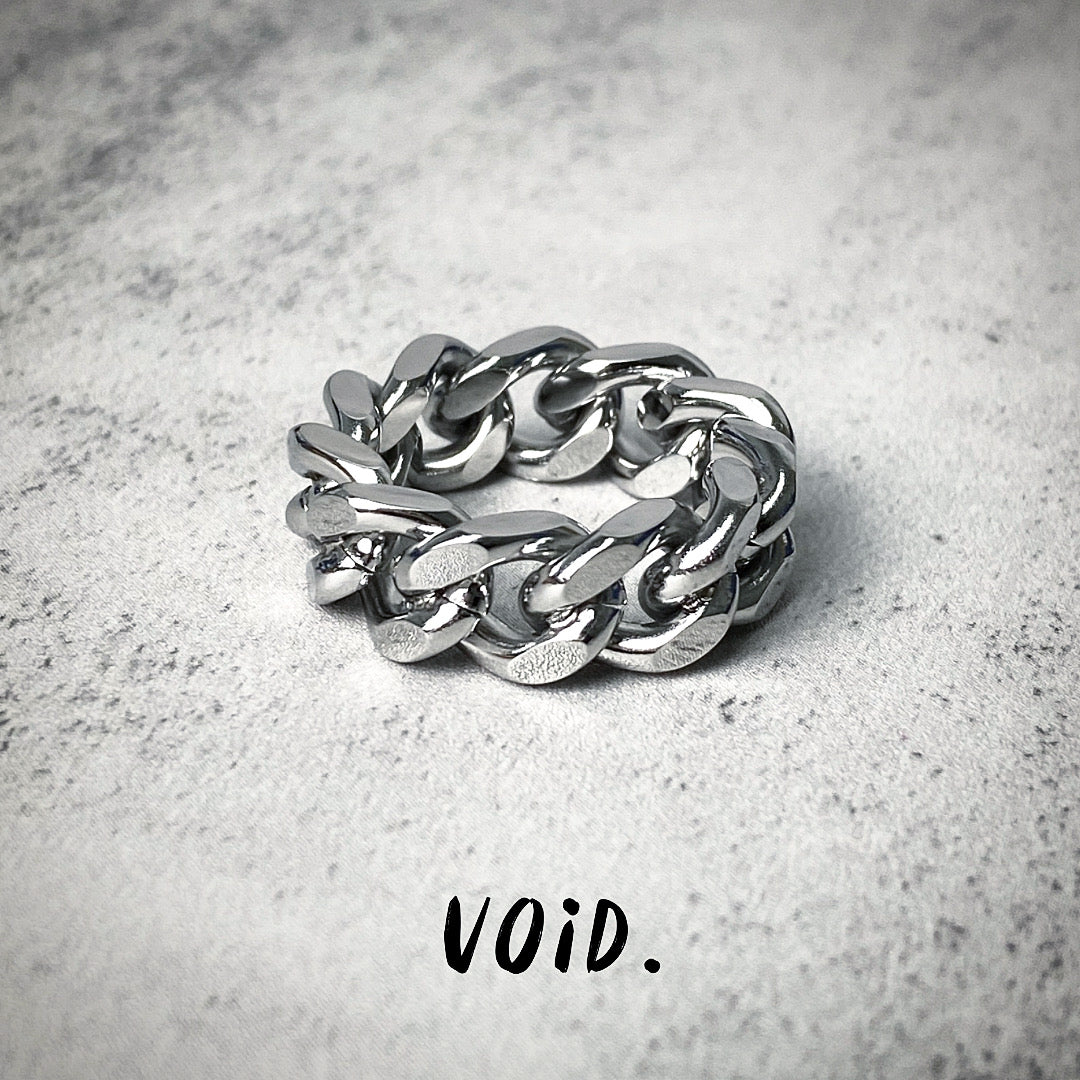 Cuban Link Stainless Steel Ring - RING119VD