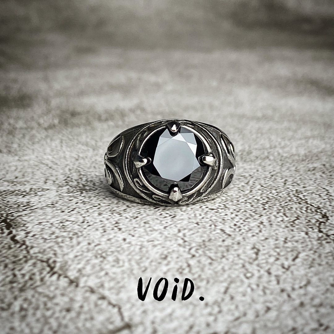 Black Onyx Stainless Steel Ring - RING33VD