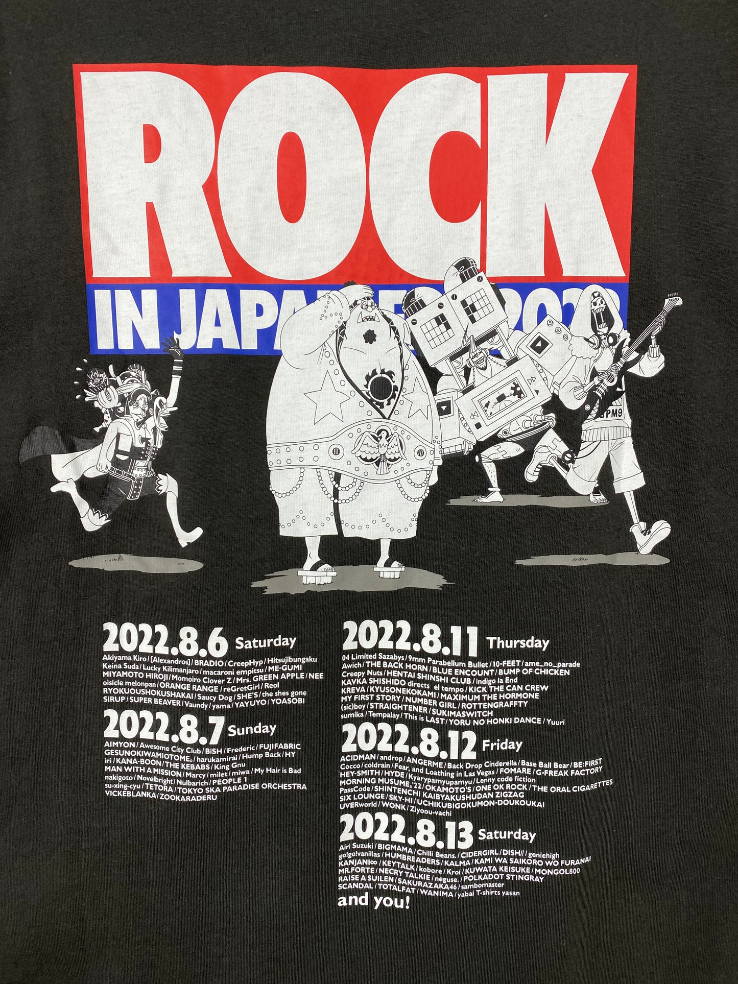 Rock in Japan Fes 2022 X One Piece Tee Dark Gray