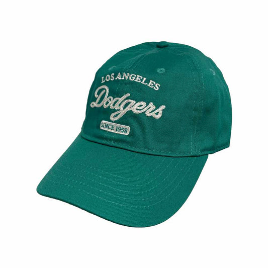 MLB Los Angeles Dodgers Varsity Lettering Logo Unstructured Ball Cap Green