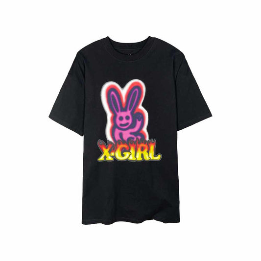 X-Girl Graffiti Bunny OS Tee Black