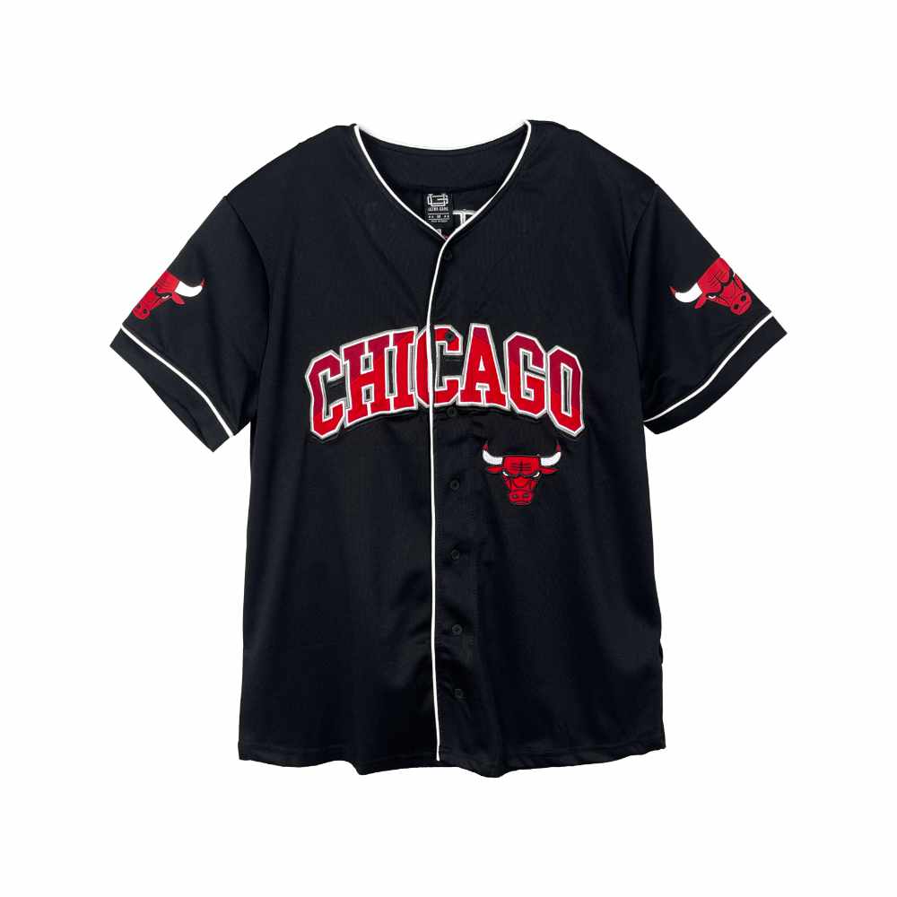 Chicago Bulls Embroidered Jersey Black