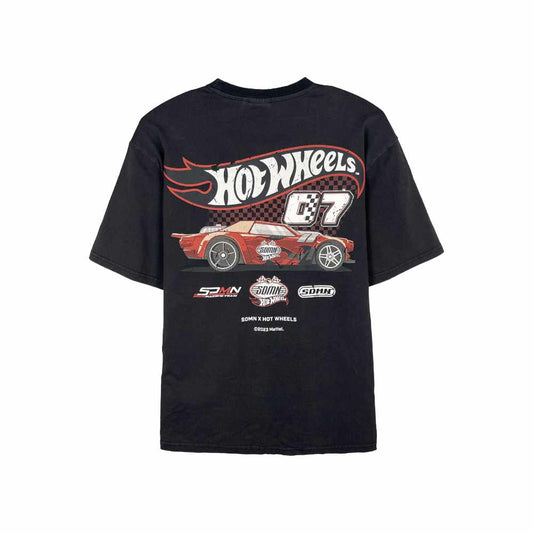 SDMN x Hot Wheels Washed Tee Vintage Black