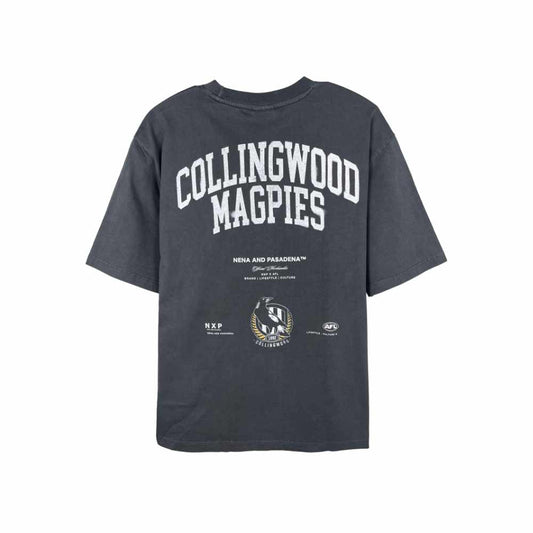 NXP Collingwood Magpies AFL Oversized Tee Pigment Black