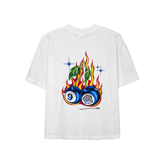 Battles Empire Blue Cherry Tee White