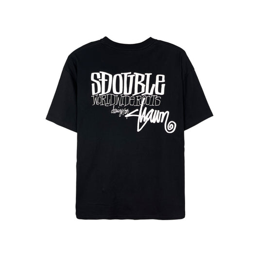 S/Double World Wide Roots Tee Black