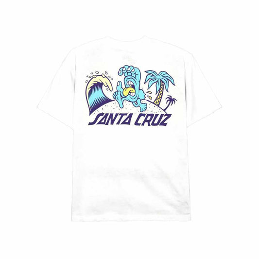 Santa Cruz Desi Beach Bum Hand SS Tee White