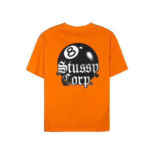 Stussy 8 Ball Corp Relaxed Tee Orange