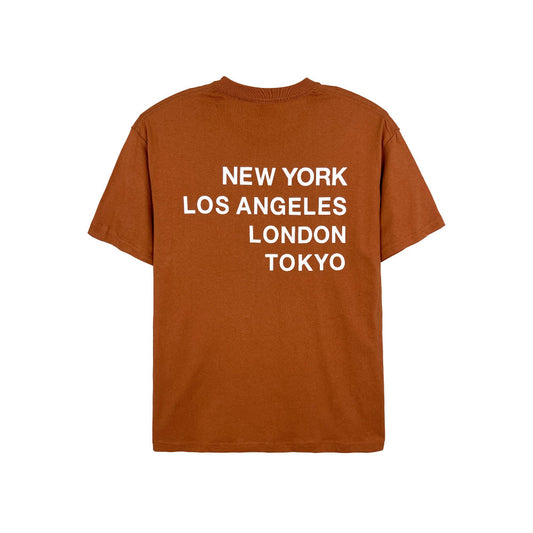Stussy Stack Text Tee Caramel