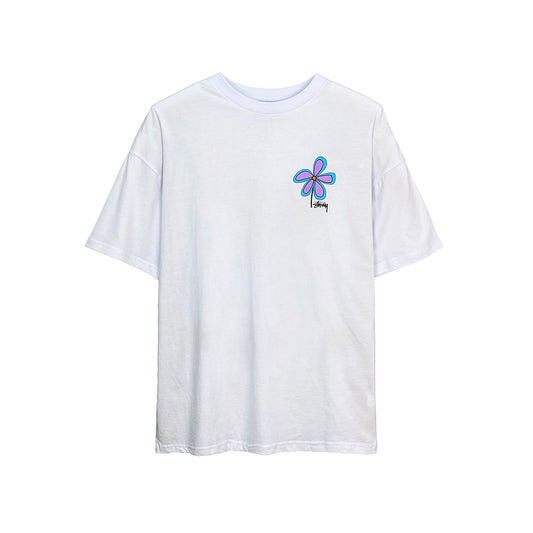 Stussy Flower 50/50 Tee White