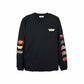 WEGO Heavyweight Patch Logo Long Sleeve Tee Black