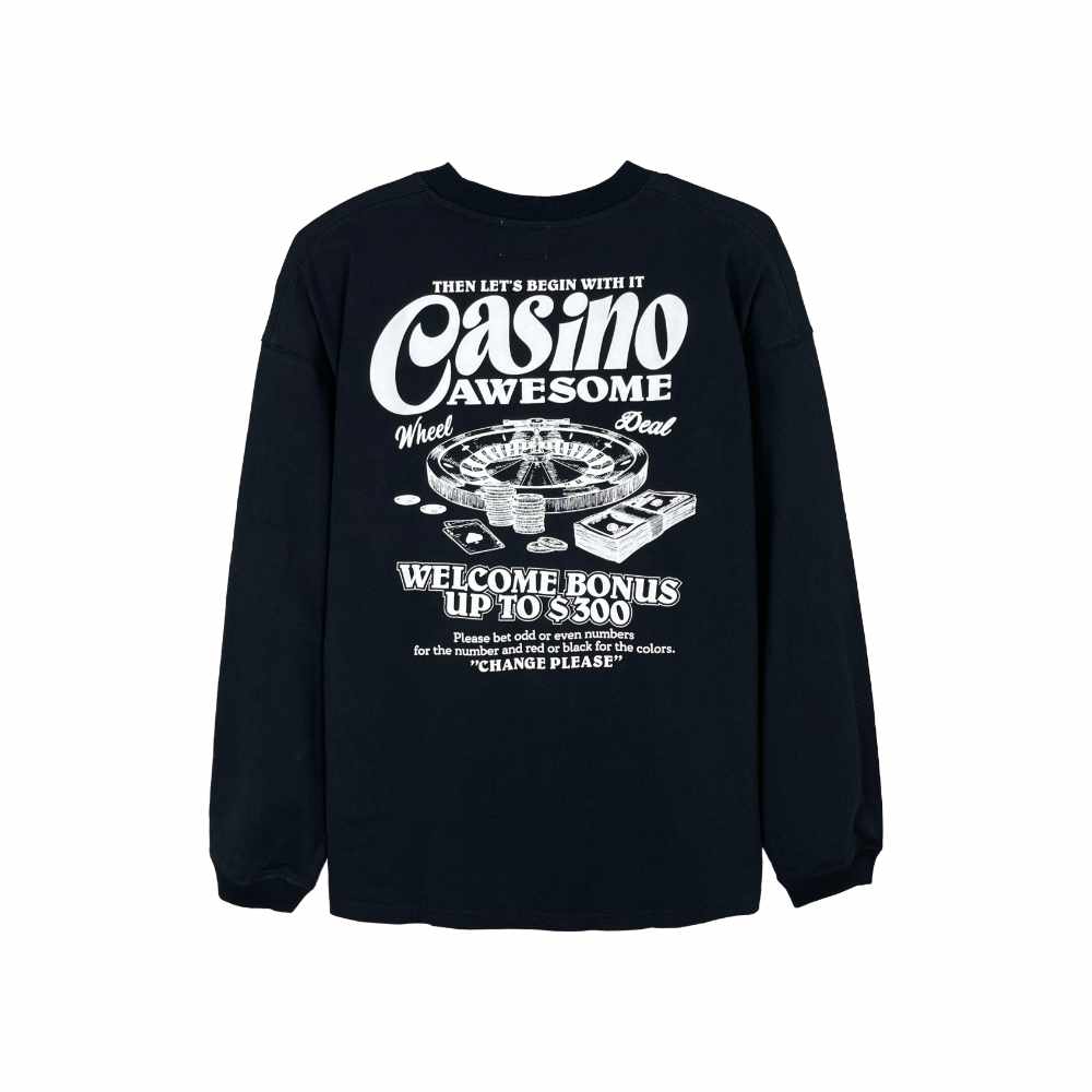 Sunday Skate Club Casino Long Sleeve Tee Black