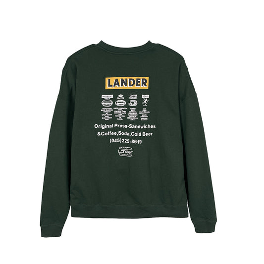 (Online Exclusive) Lander X Freak's Store Special Order Crew Neck Sweat Shirt Green