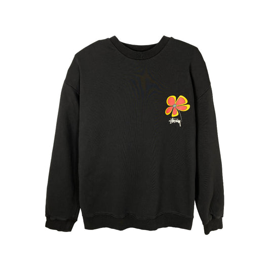 Stussy Pigment Flower 50/50 Crew Black