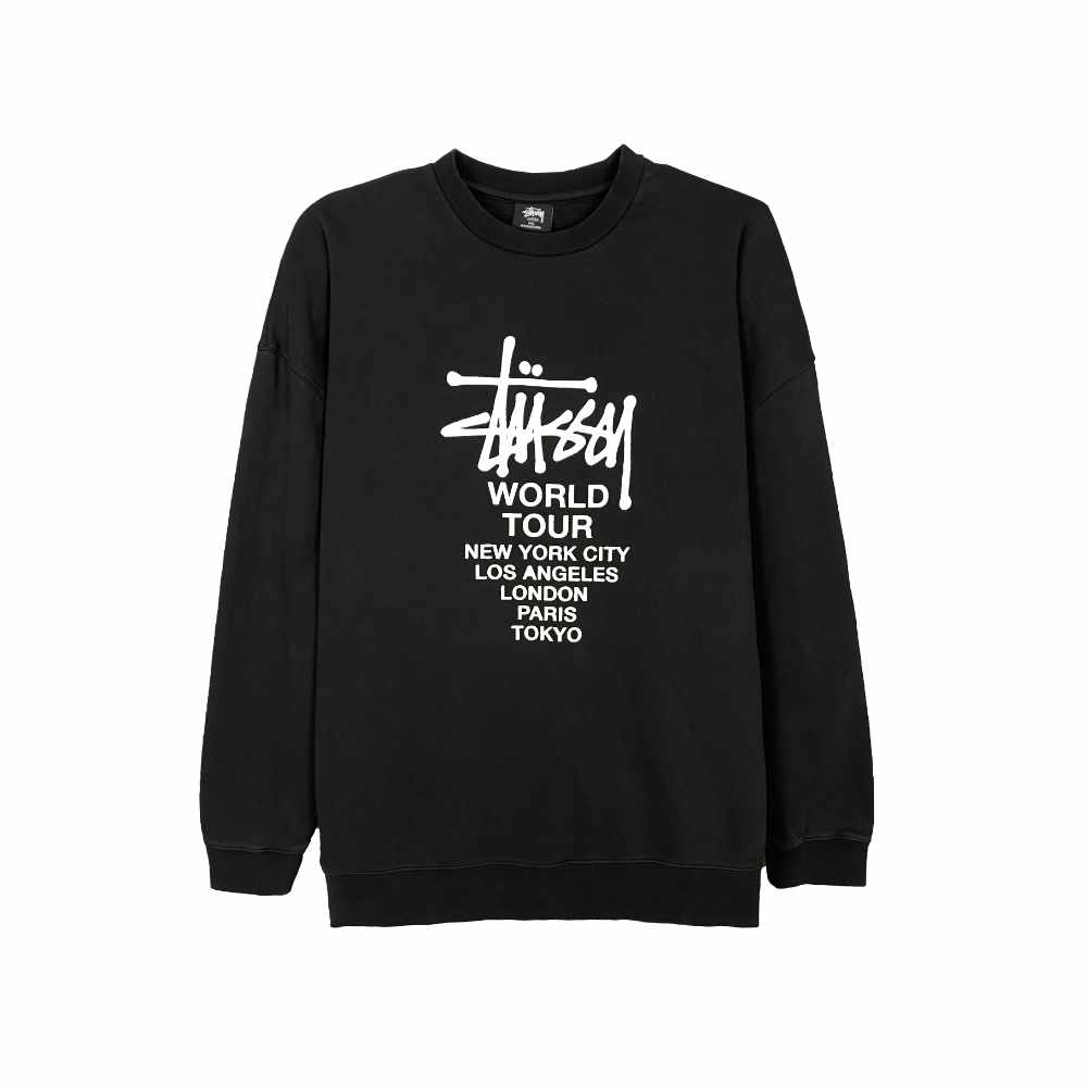 Stussy World Tour Crew Black