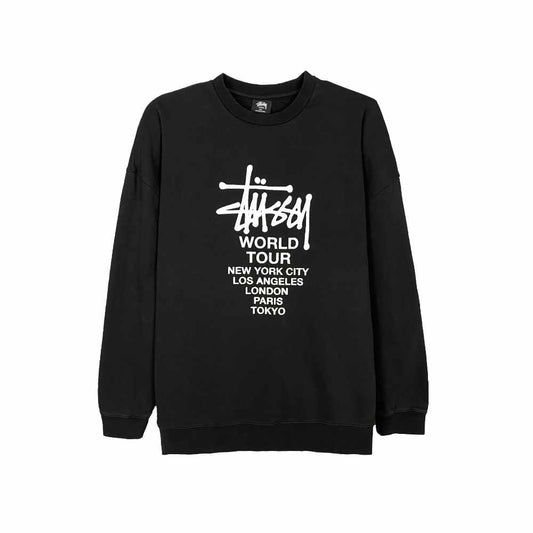 Stussy World Tour Crew Black