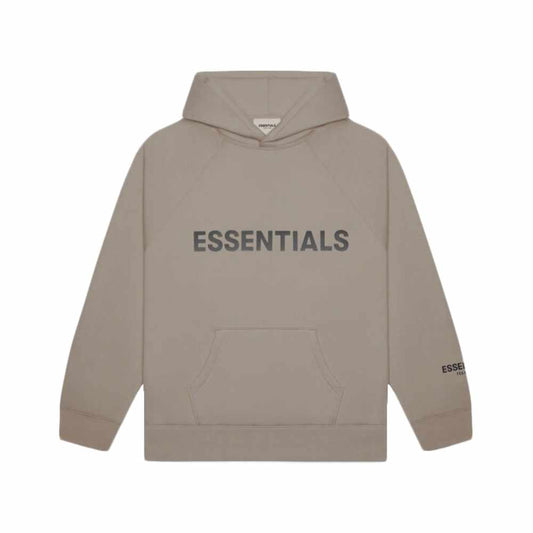 Fear of God Essentials Applique Logo Pullover Hoodie Taupe