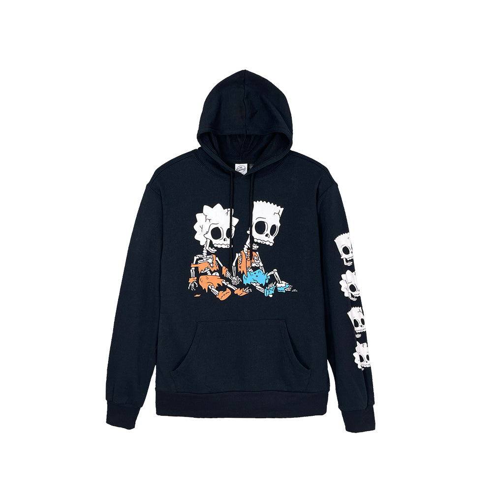 The Simpsons Skeleton Bart And Lisa Hoodie Black