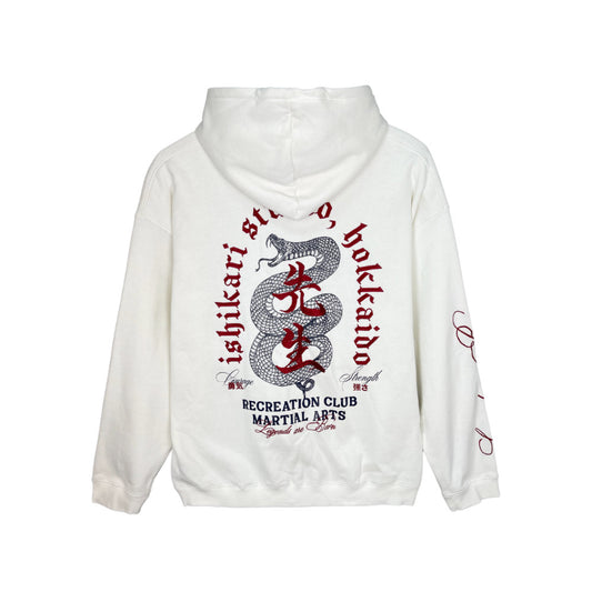 ABSENT Embroidery Hoodie White