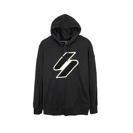 Superdry Code Chenille Oversized Hoodie Black