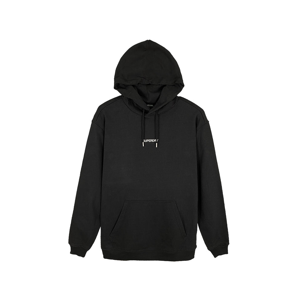 Superdry Micro Logo Box Fit Hoodie Black