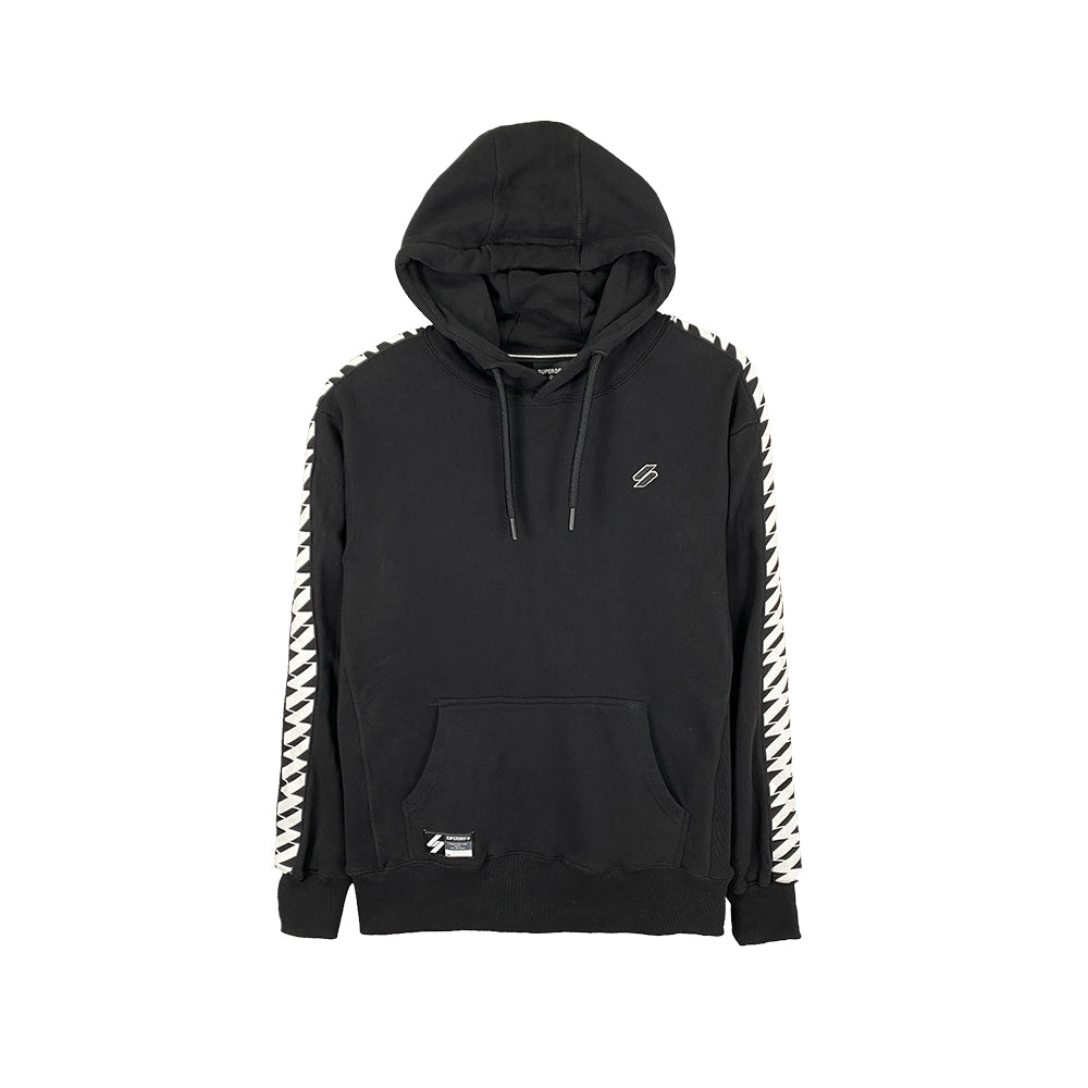 Superdry Code Logo Tape Hoodie Black