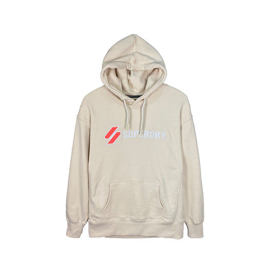 Superdry Code Applique Oversized Hoodie Cream