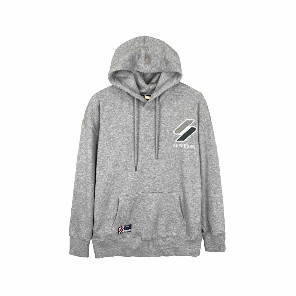 Superdry Code Applique Oversized Hoodie Gray