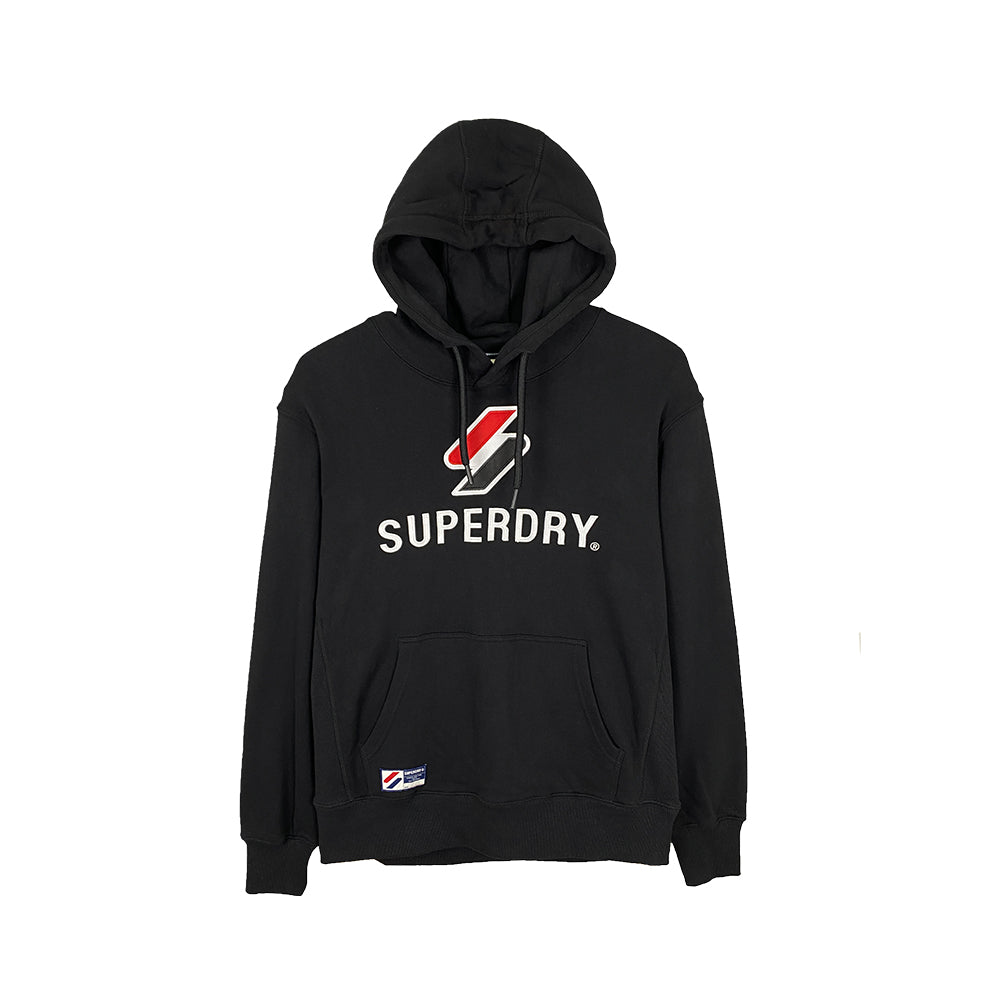 Superdry Code Logo APQ2 Hoodie Black