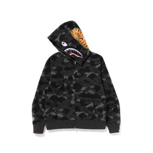 BAPE Color Camo Shark Full Zip Hoodie Black