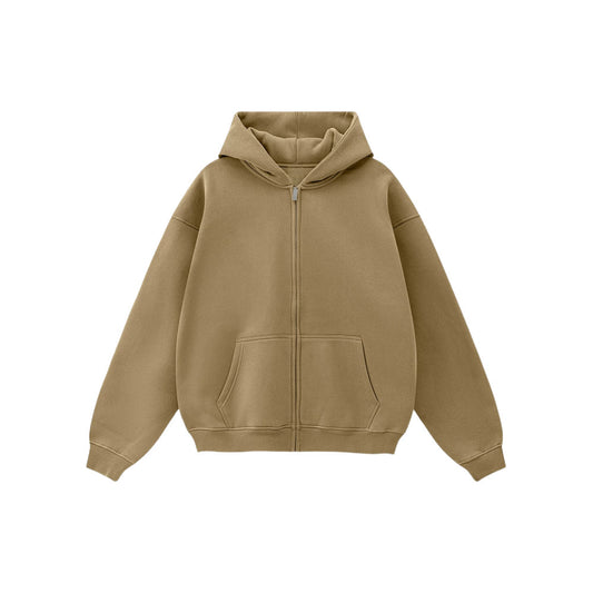 Plain Oversized Jacket Khaki