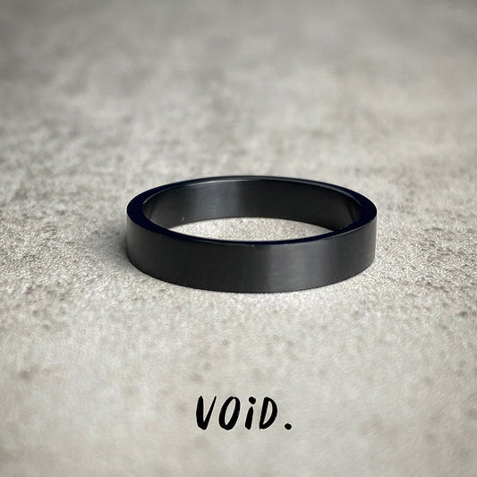 Black Brushed Narrow Stainless Steel Ring - RING122VD