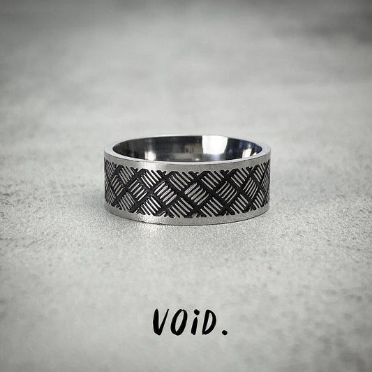 Metal Texture Stainless Steel Ring - RING136VD