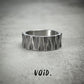 Tree Trunk Patterned Stainless Steel Ring - RING140VD