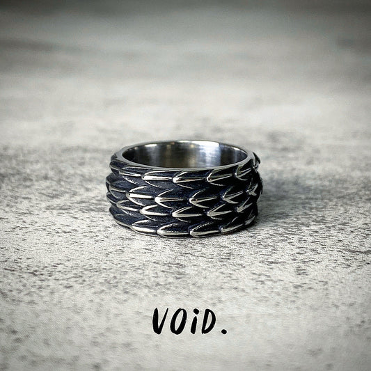 Dragon Scale Stainless Steel Ring - RING109VD