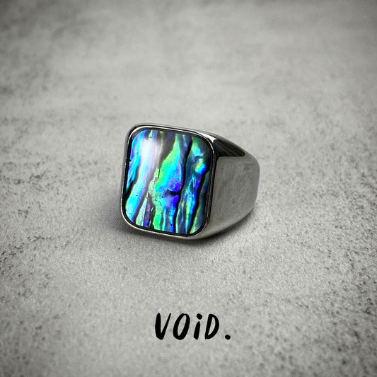 Abalone Shell Stainless Steel Ring - RING147VD