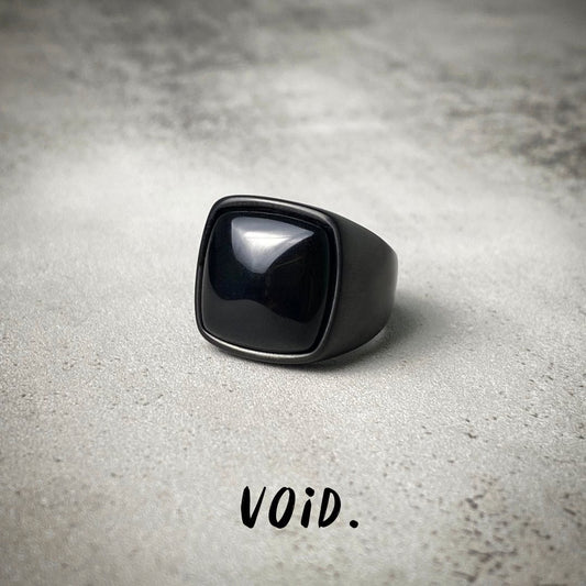 Onyx Black Stainless Steel Ring - RING154VD