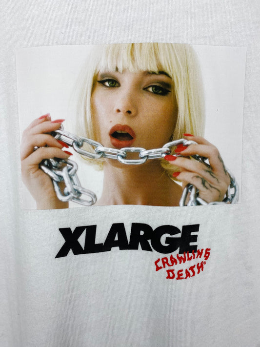 XLarge x Crawling Death Chain SS Tee White