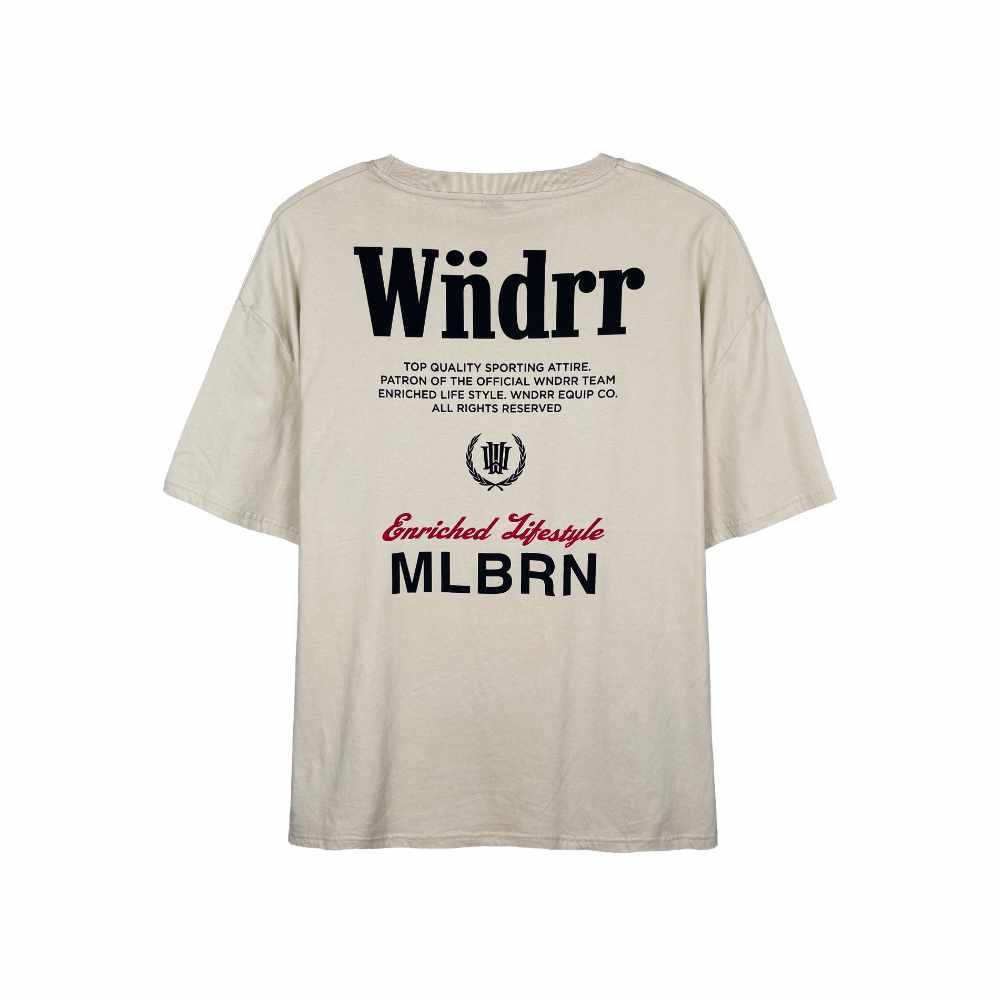 WNDRR Archive Box Fit Tee Tan Brown