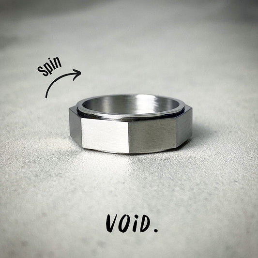 Hex Nut Spinner Stainless Steel Ring - RING118VD