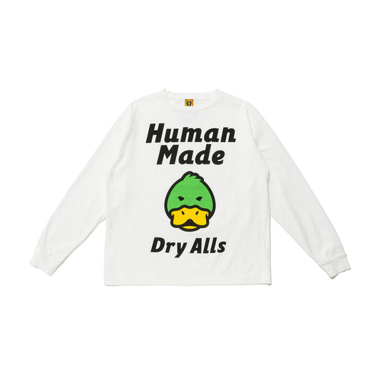 Human Made Dry Alls Duck L/S Tee White